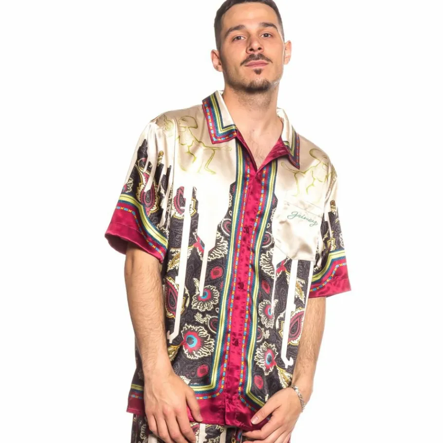 Grimey "Hope Unseen" Button Up Shirt - White - Summer 21 Outlet
