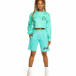 Grimey Hope Unseen Long Sleeve Crop Tee - Blue - Spring 21 Best