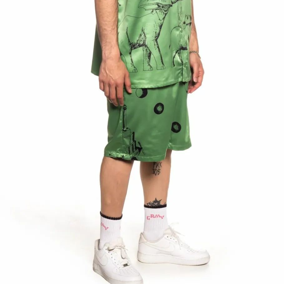 Grimey "Hope Unseen Vimana" Short - Khaki - Summer 21 Flash Sale