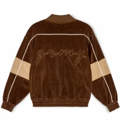 Grimey "Iam" Velvet Track Jacket - Brown - Fall 22 Shop