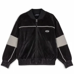 Grimey "Iam" Velvet Track Jacket - Black - Fall 22 Hot