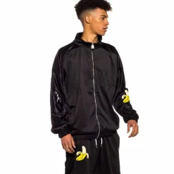 Grimey Jungle Punch Track Jacket - Black - Spring 22 Online