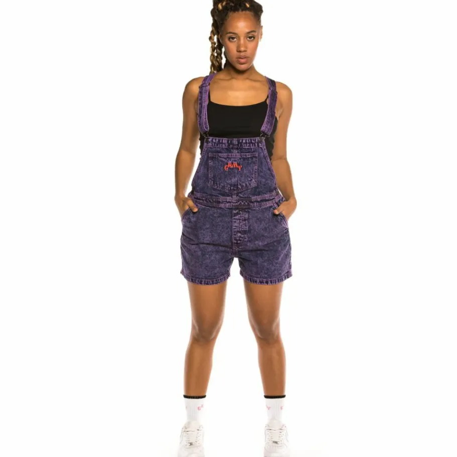 Grimey "Liveution" Denim Overall Purple - Spring 21 Store