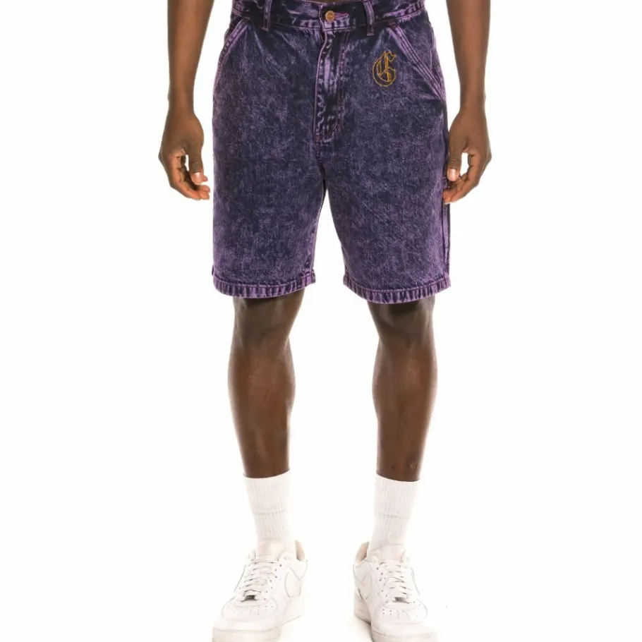 Grimey "Liveution" Denim Short Purple - Spring 21 Hot
