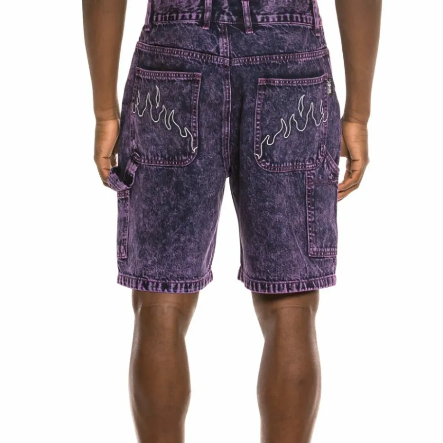 Grimey "Liveution" Denim Short Purple - Spring 21 Hot