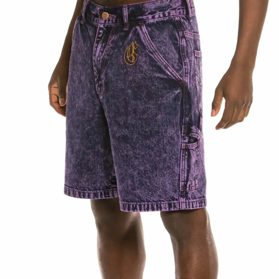 Grimey "Liveution" Denim Short Purple - Spring 21 Hot
