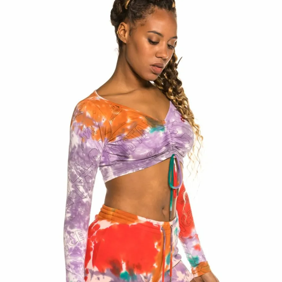Grimey Liveution Long Sleeve Crop Tee Tie Dye - Spring 21 Online
