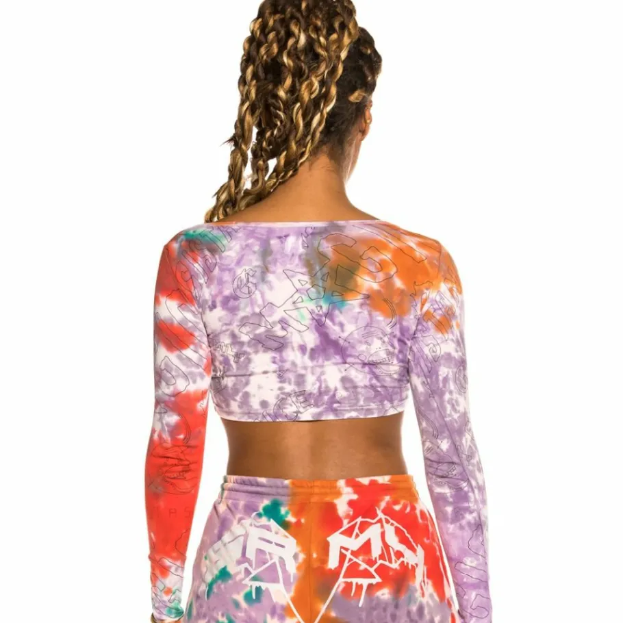Grimey Liveution Long Sleeve Crop Tee Tie Dye - Spring 21 Online