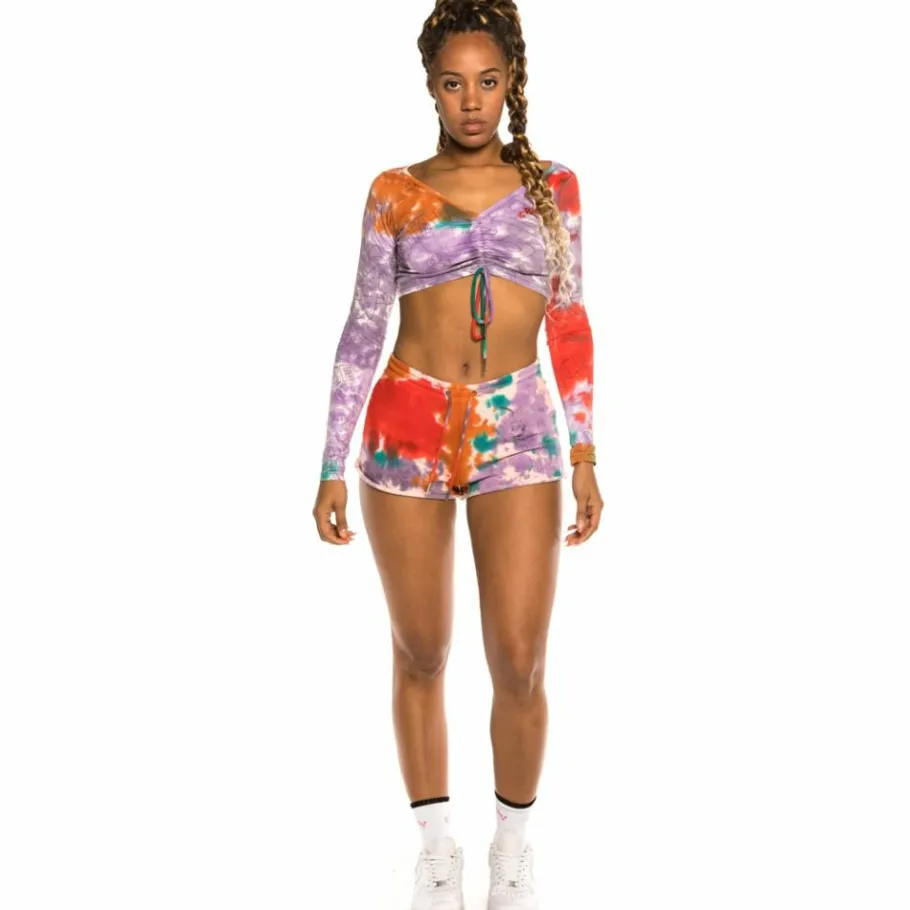Grimey Liveution Long Sleeve Crop Tee Tie Dye - Spring 21 Online