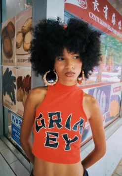 Grimey Lucky Dragon Girl Top - Red - Ss24 Sale