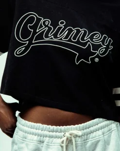 Grimey Madrid Girl Crop Football Jersey - Black - Fw23 Sale