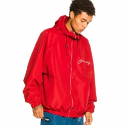Grimey "Martinica Fact" Track Jacket - Red - Fall 21 Clearance
