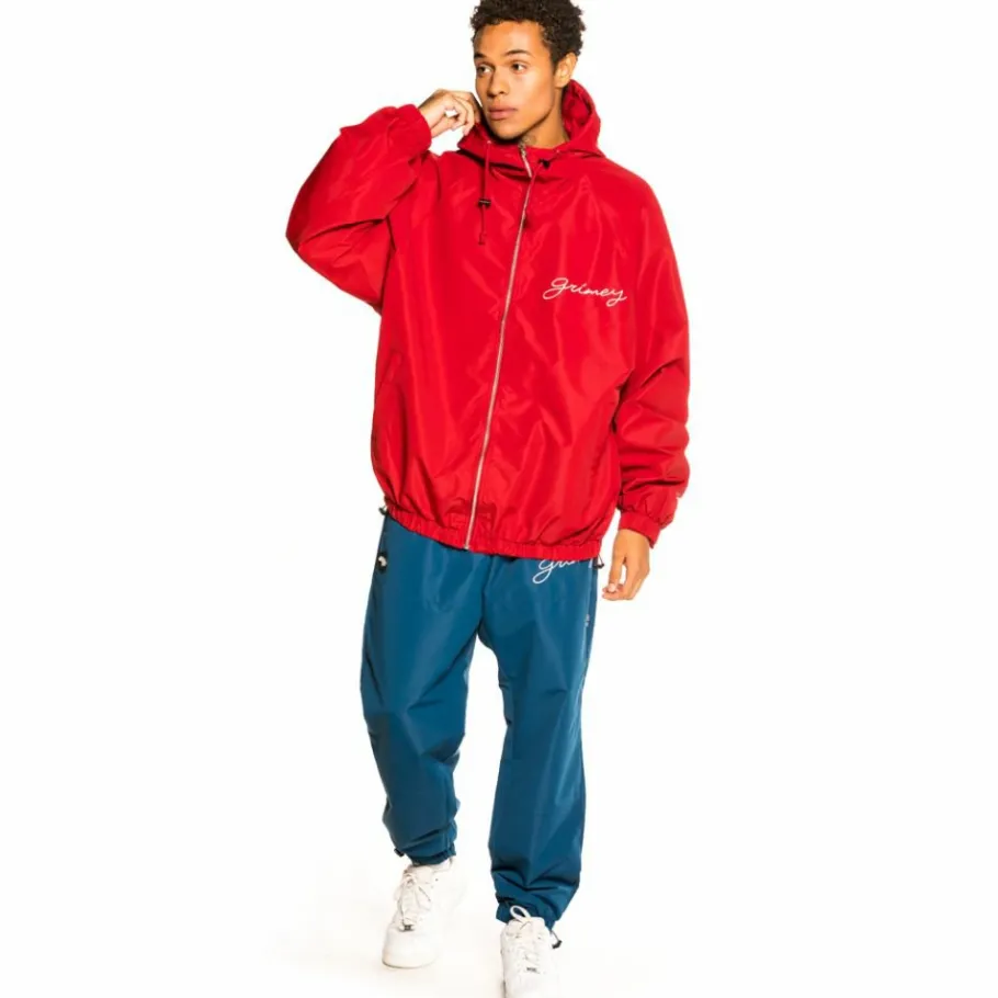 Grimey "Martinica Fact" Track Jacket - Red - Fall 21 Clearance