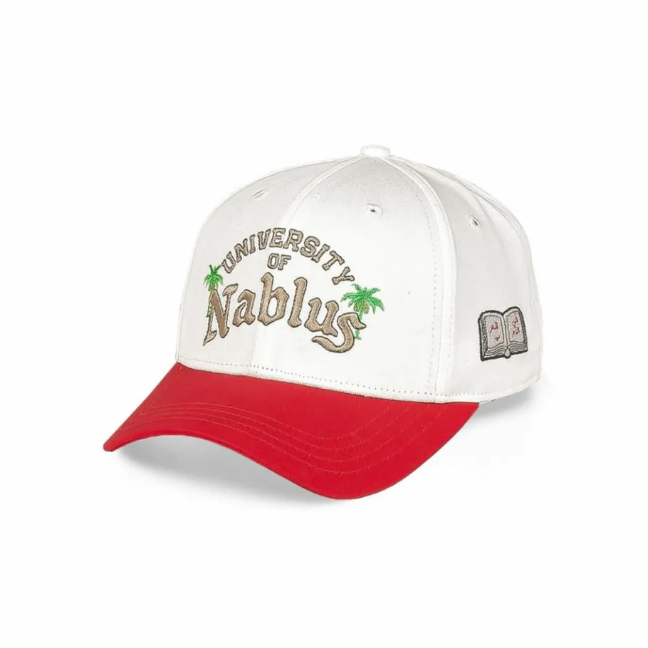 Grimey Nablus Bicolor Curved Visor Snapback Cap - White - Fw23 Store