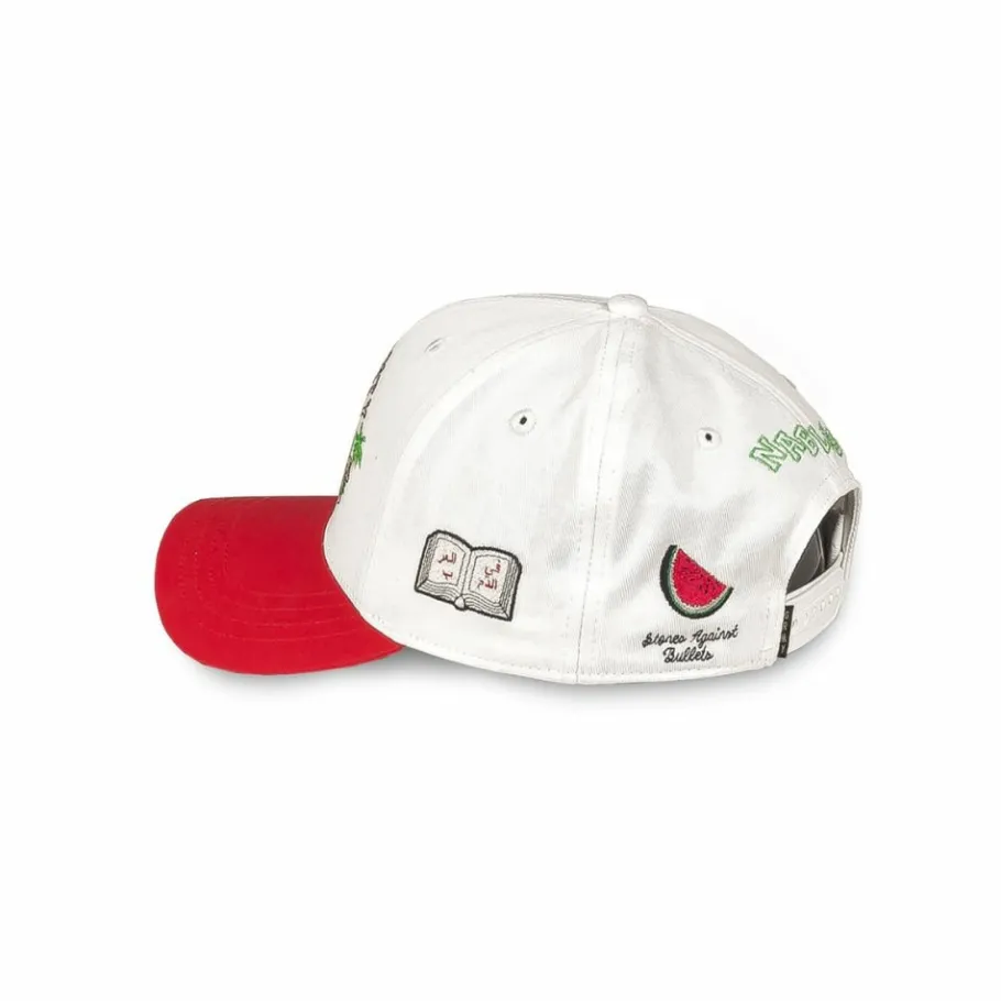 Grimey Nablus Bicolor Curved Visor Snapback Cap - White - Fw23 Store