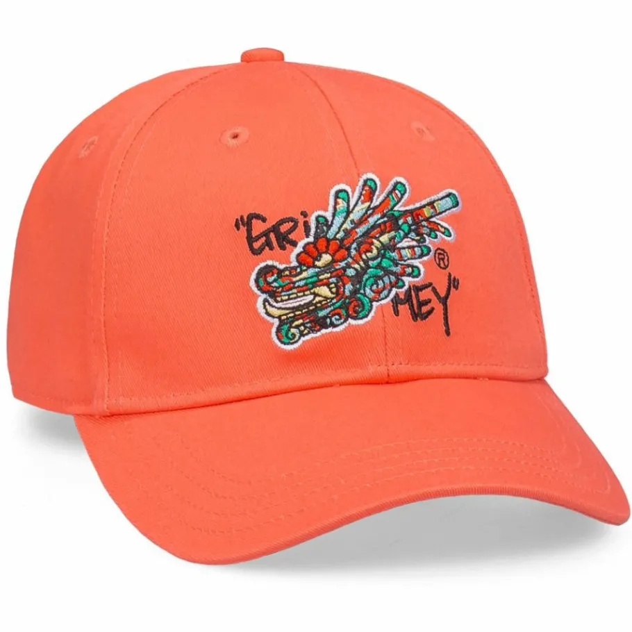 Grimey "Nine Winds" Curved Visor Cap - Coral - Spring 22 Discount