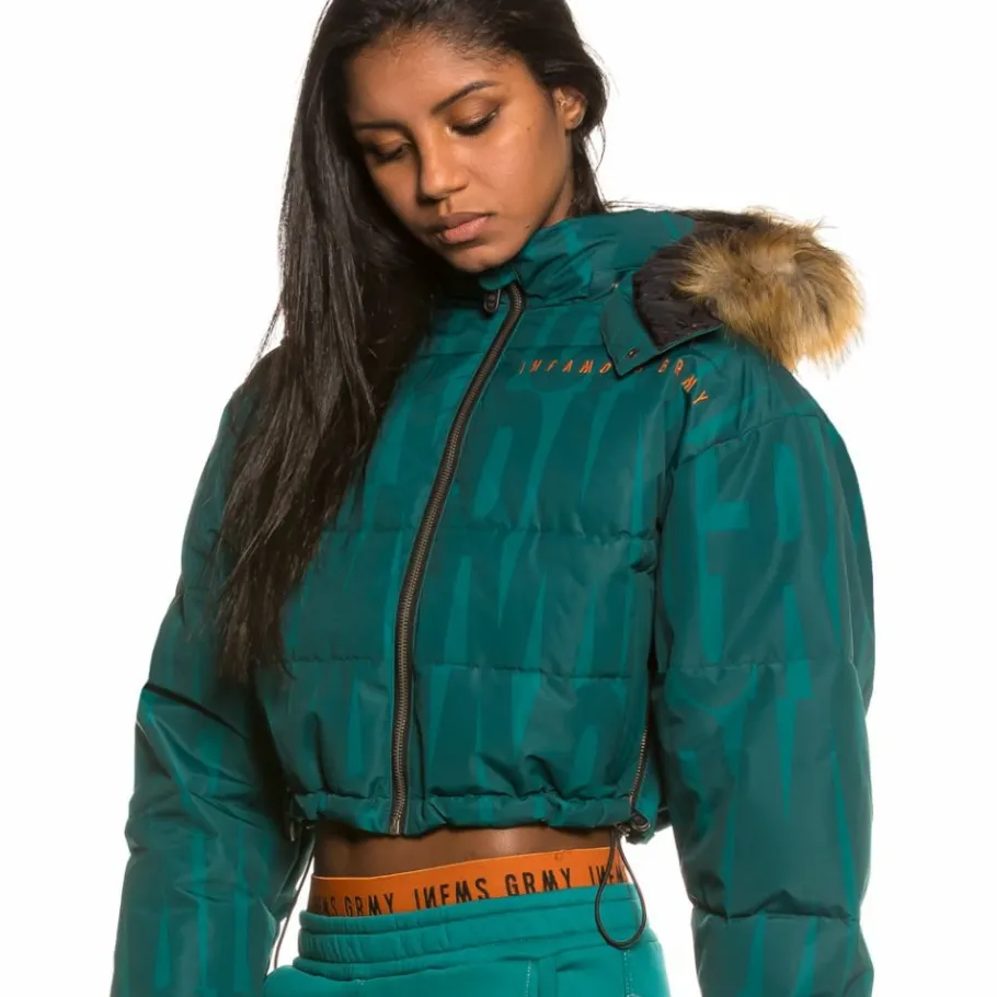 Grimey Nite Marauder Girl Puffy Jacket Fw20 Blue Cheap