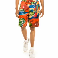 Grimey "Ocean Gateway" Satin Short - Red - Summer 21 Discount