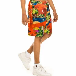 Grimey "Ocean Gateway" Satin Short - Red - Summer 21 Discount
