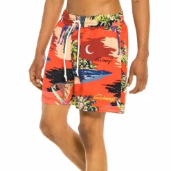 Grimey "Ocean Gateways" Swimming Shorts - Red - Summer 22 Flash Sale