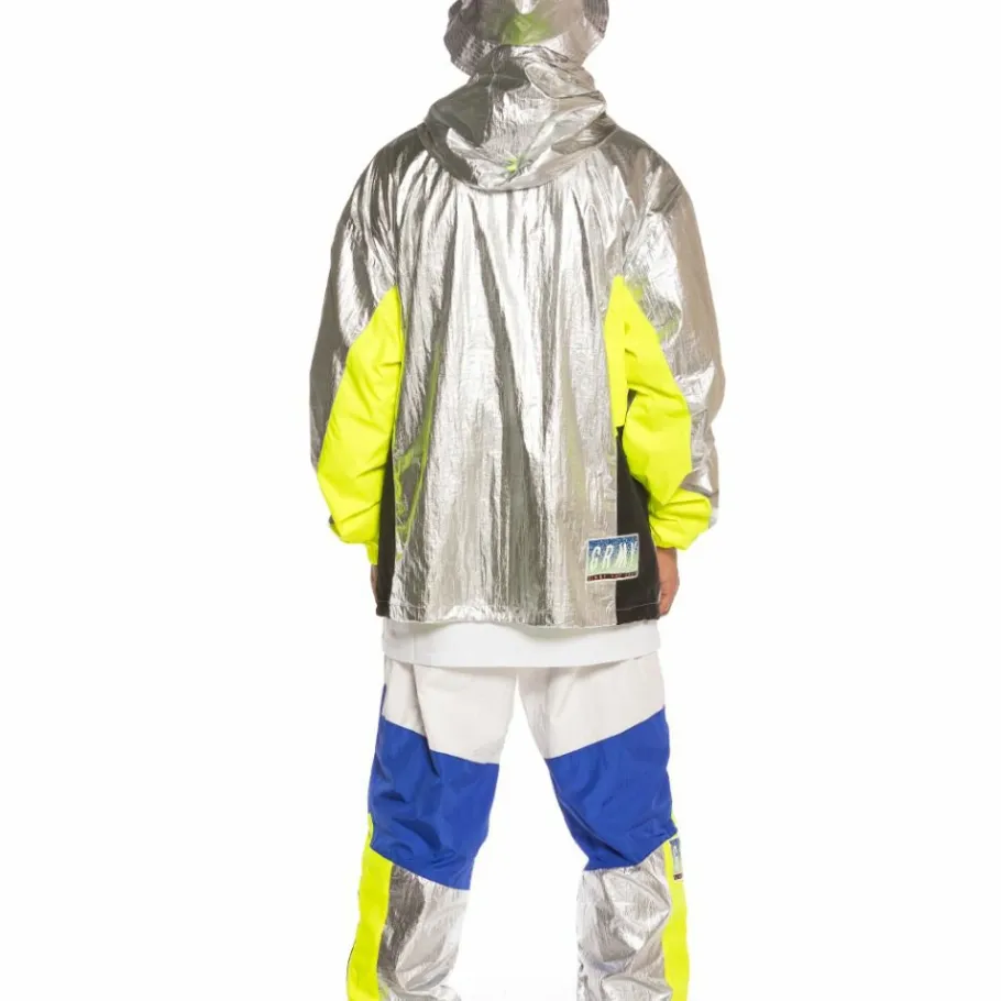 Grimey Planete Noire Fw19 Raincoat Silver Sale