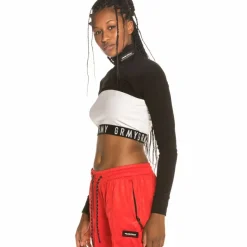 Grimey Sighting In Vostok Girl Long Sleeve Crop Top Fw19 Black New