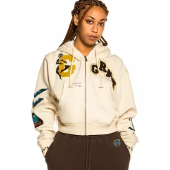 Grimey "Singgang Junction" Girl Zipper Hoodie - Sand - Fall 21 Shop