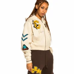 Grimey "Singgang Junction" Girl Zipper Hoodie - Sand - Fall 21 Shop