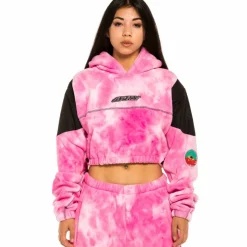 Grimey "Space Lady" Polar Fleece Hoodie - Bleached Pink - Fall 21 Best