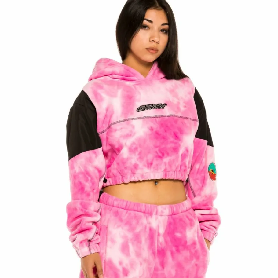 Grimey "Space Lady" Polar Fleece Hoodie - Bleached Pink - Fall 21 Best