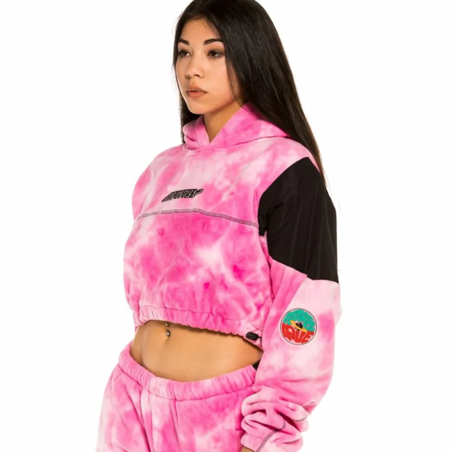 Grimey "Space Lady" Polar Fleece Hoodie - Bleached Pink - Fall 21 Best