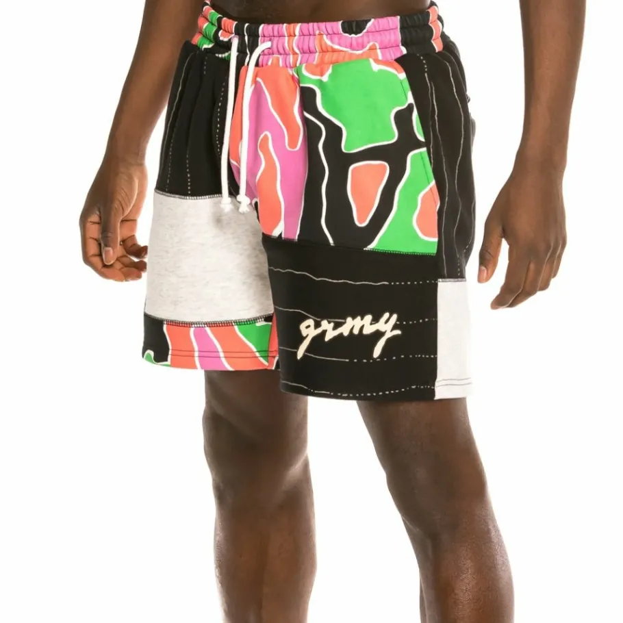 Grimey "Strange Fruit All Over Print" Sweatshorts Black - Spring 21 Sale