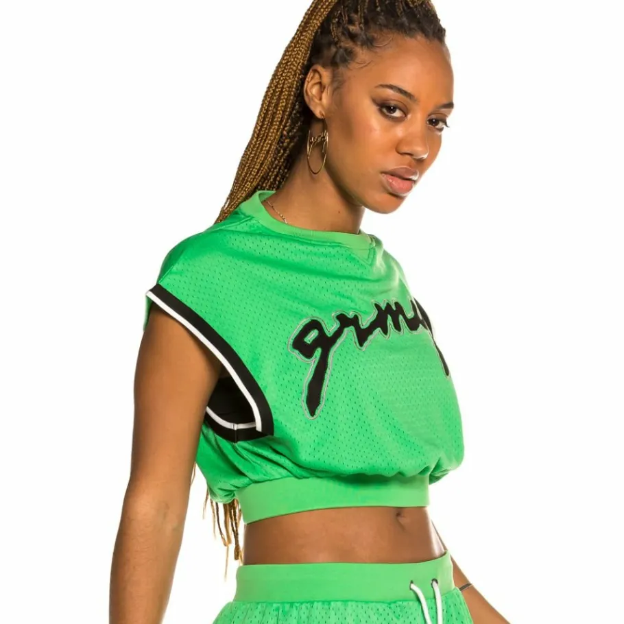 Grimey Strange Fruit Mesh Top Green - Spring 21 Best Sale