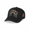 Grimey Supastar Curved Visor Snapback Cap - Black - Ss24 Fashion
