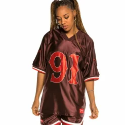 Grimey "The Loot" Unisex Football Jersey - Red - Spring 21 Clearance