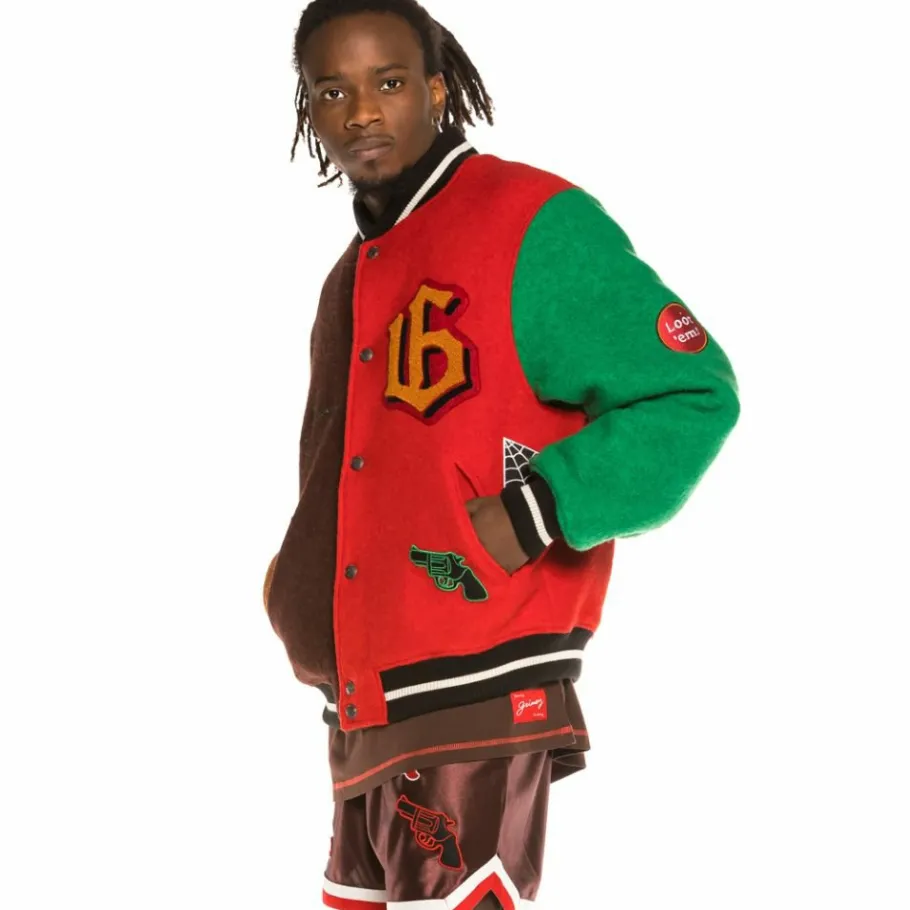 Grimey "The Loot" Wool Baseball Jacket Multicolor - Spring 21 Cheap