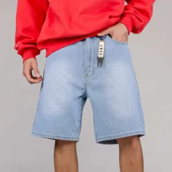 Grimey The Toughest Shorts - Washed Light Blue - Spring 23 Clearance
