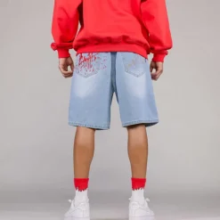 Grimey The Toughest Shorts - Washed Light Blue - Spring 23 Clearance