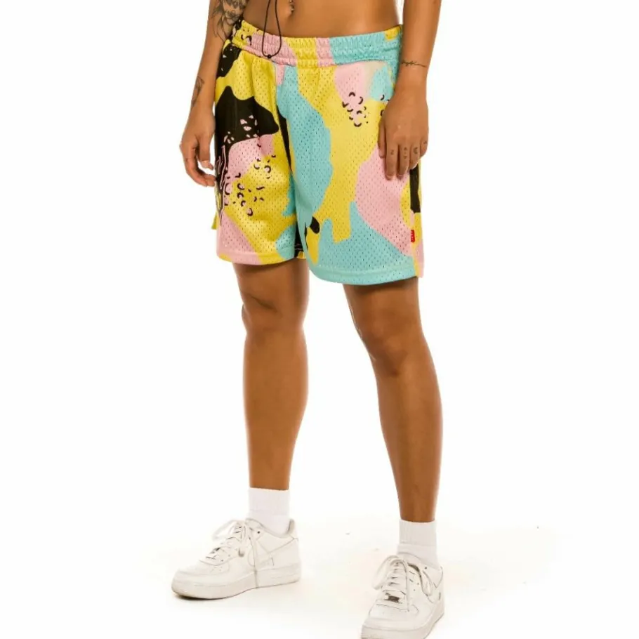 Grimey "Trespass All Over Print" Girl Mesh Short - Camo - Summer 22 Best