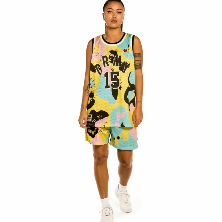 Grimey "Trespass All Over Print" Girl Mesh Short - Camo - Summer 22 Best