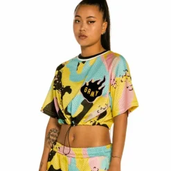 Grimey "Trespass" Girl Crop Top - Camo - Summer 22 New
