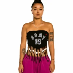 Grimey "Trespass" Girl Sleeveless Top - Black - Summer 22 New