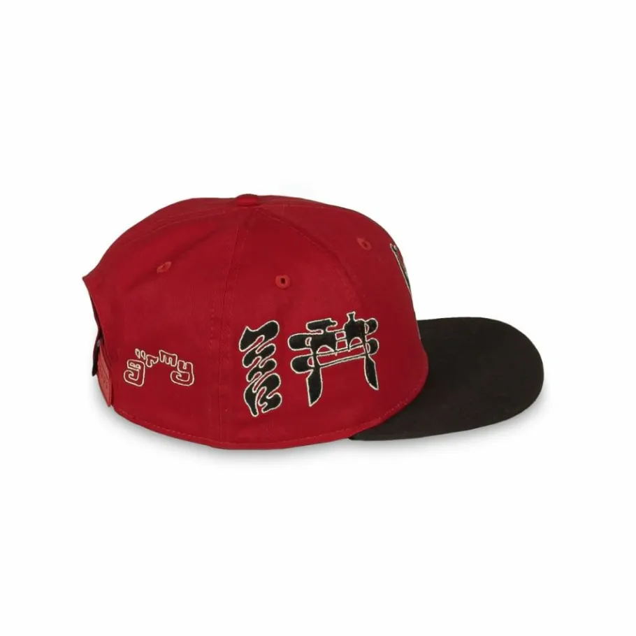 Grimey Tusker Temple Bicolor Snapback Cap - Red - Fw23 Cheap