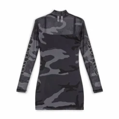 Grimey Tusker Temple Micro Mesh Girl Long Sleeve Dress - Black - Fw23 Best Sale