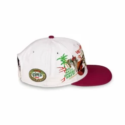 Grimey Viet Cong Beer Snapback Cap - White - Summer 23 Cheap