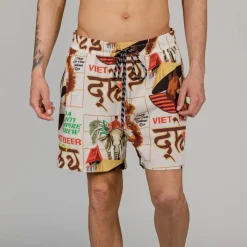 Grimey Viet Cong Beer Swimming Short - White - Summer 23 Best Sale