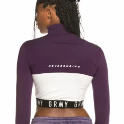 Grimey Vostok Girl Long Sleeve Crop Top Fw19 Purple Online