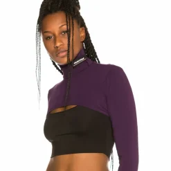 Grimey Vostok Girl Long Sleeve Crop Top Fw19 Purple Online