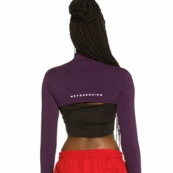 Grimey Vostok Girl Long Sleeve Crop Top Fw19 Purple Online