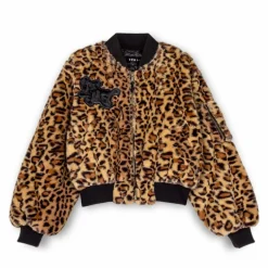 Grimey "Westbound" Fur Girl Bomber Jacket - Leopard - Fall 22 Store